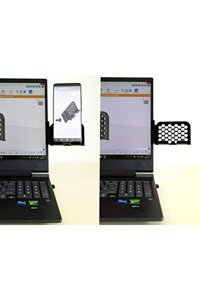 Print Zone Monitöre Monte Telefon Tutucu - Laptop Yan Ekran Telefon Standı ve...