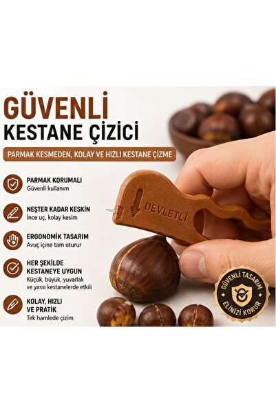 Devletli 3d Kestane Çizici - Ergonomik Kestane Kesici - Güvenli Kestane Çizic...