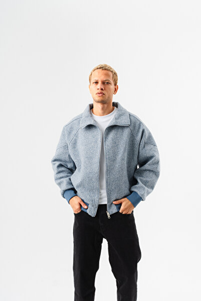 jaceyjace Dokulu Bomber Ceket - Mavi