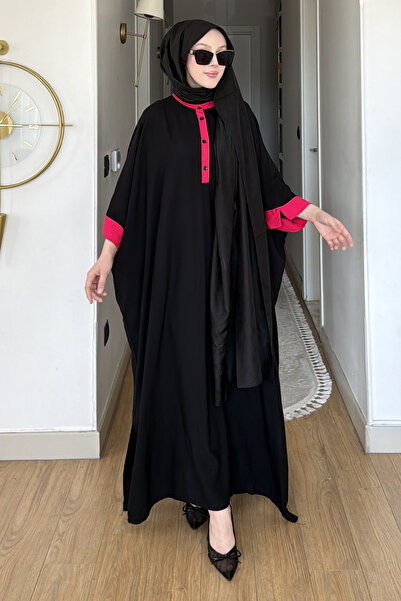 SaklıButik Zişan Palmiye Embroidered Wide Dress
