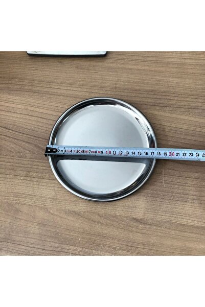 ASVEN İSTOÇSEPETİ 18 Cm Diplomat Tabak Çelik Servis Tabakları 10 Adet