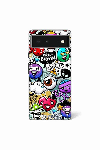 OEM Husa compatibila cu Google Pixel 6 Silicon Gel Tpu Model Pop Art Graffiti