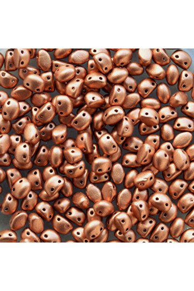 OEM Pachet 100 Margele de sticla Oval Candy 6x4 mm - Copper Bronze