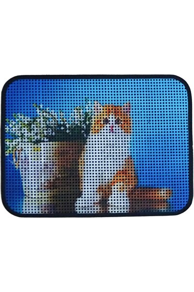 Yıldızan TAMGÜN Miapet Covoraș decorat pentru toaletă cu pisici 60 x 45 cm Gh...
