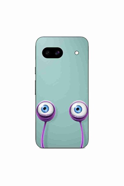 OEM Калъф, съвместим с Google Pixel 8A, силиконов гел TPU, с шарка  "Очи на о...