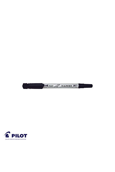 Pilot Marker permanent dublu pentru CD/DVD, 2 vârfuri (fin și mediu), cerneal...