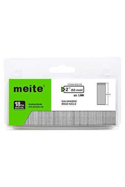 Meite Cuie F50 cu cap comprimat 18GA/50 mm, Cuie galvanizate de finisare 50 m...