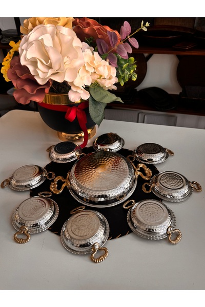 BARITCIOGLU Copper Sahan Pan Set Serving Dish Plate