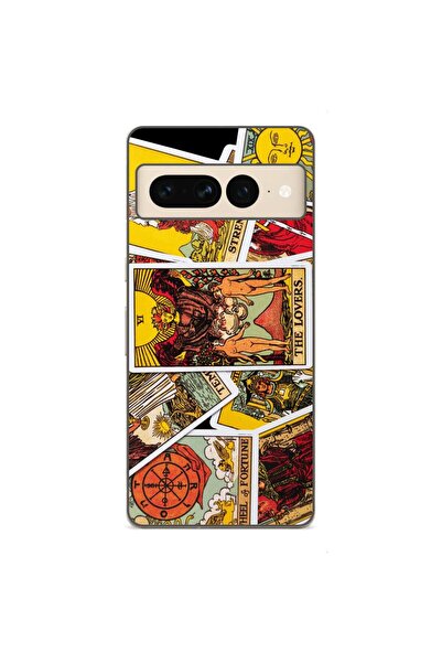 OEM Калъф, съвместим с Google Pixel 7 Pro, силиконов гел TPU, с десен на таро...