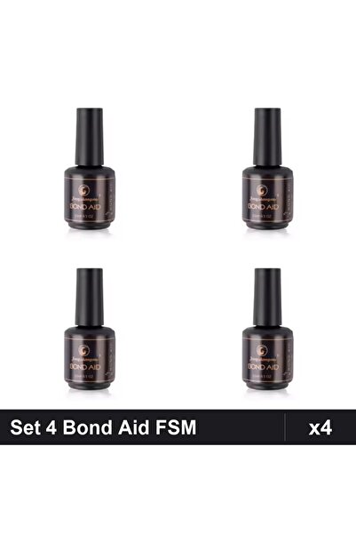 FSM Set 4 Bond Aid 15ml, Primer Bază Top Coat, Manichiură Gel UV/LED