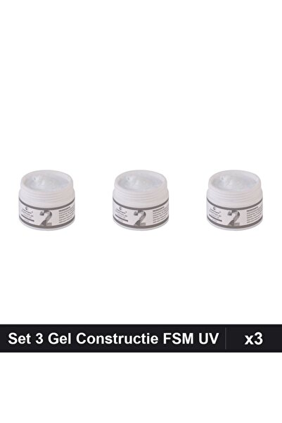 FSM Set 3 Gel Constructie UV LED 15g, Nuanta 02, Sculpting Profesional