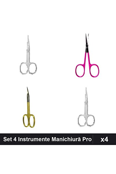 One Group Set 4 Instrumente Manichiură Profesională, Unghieră Clește și Foarf...