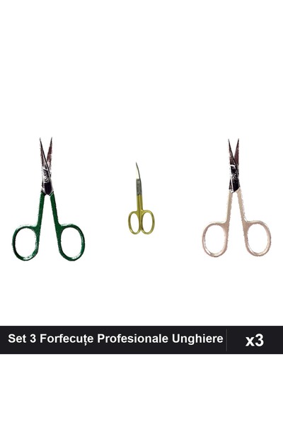 One Group Set 3 Forfecuțe Profesionale Unghiere și Cuticule One Group, Manich...