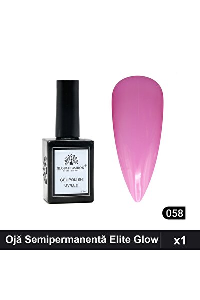 global fashion Ojă Semipermanentă Elite Glow 15ml, Gel Polish UV/LED, 1 Bucată