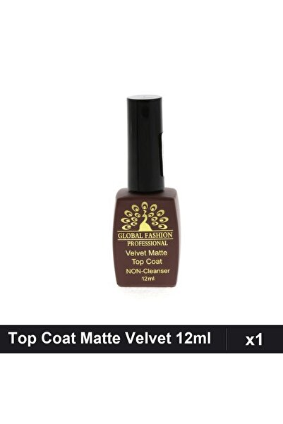 global fashion Top Coat Matte Velvet 12ml, Finisaj Mat Profesional Unghii, 1 ...