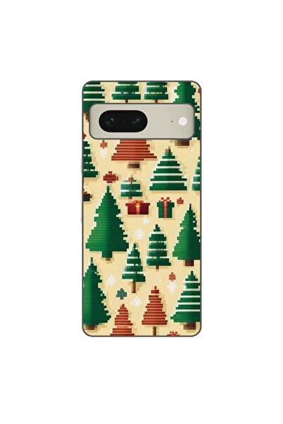 OEM Husa compatibila cu Google Pixel 7 Silicon Gel Tpu Model Pixel Art Christ...