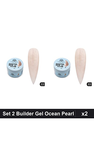 global fashion Set 2 Builder Gel Ocean Pearl Dream 15g, Constructie Unghii Ge...
