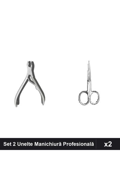 One Group Set 2 Unelte Manichiură Profesională - Clește Pedichiură și Foarfec...