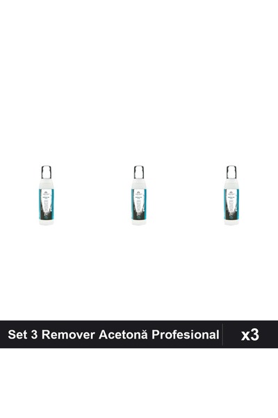global fashion Set 3 Removere Acetonă 120ml, Îndepărtare Ojă Semipermanentă ș...