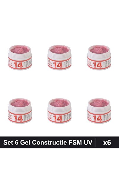 FSM Set 6 Gel de Constructie UV LED 15g, Builder Gel Sculpting Manichiura