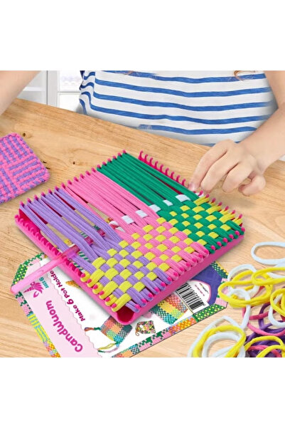 Toy Weaving Loom Kit Toys, Simple Pot mat Bracelet DIY Knitting Activities fo...