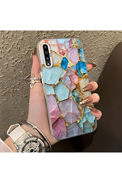 ARTISHELL Samsung Galaxy A50/A50S/A30S Uyumlu Mermer Desenli Düşmeye Dayanıkl...