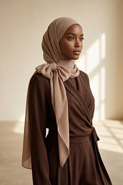 Aisha's Design Connectable Non-Slip Combed Cotton Inner Layer, Chiffon Shawl,...