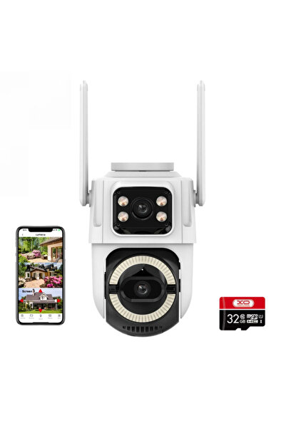 OEM Cameră de supraveghere WiFi de exterior 6MP cu lentilă dublă PTZ, Viziune...