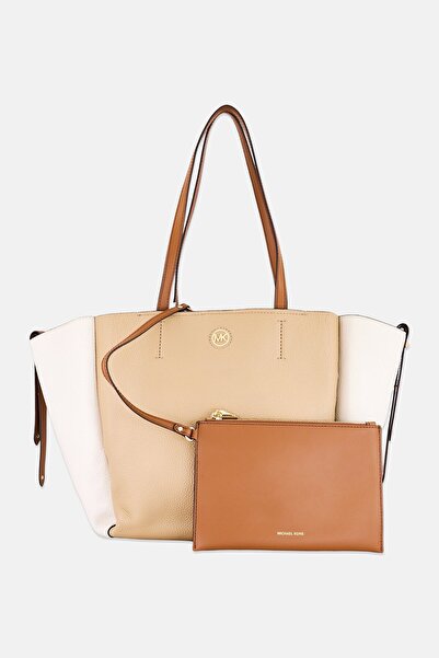 Michael Kors Women Brand Logo Freya Tote Bag With Pouch, Tan
