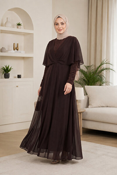 bellura Simli Şifon Abiye