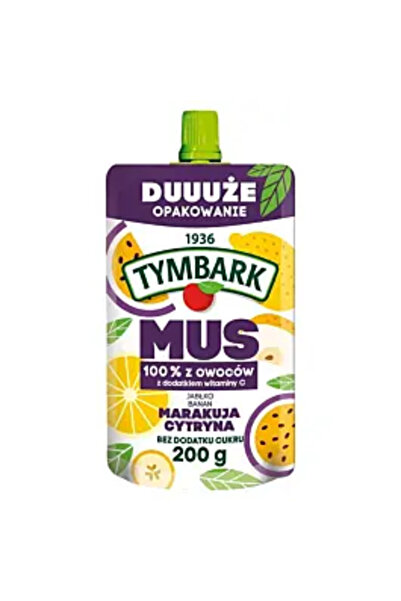 Tymbark Mousse de mere, banană, fructul pasiunii și lămâie verde 200 G