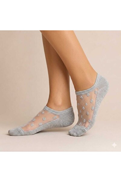 NoNameStore7 Set of 2 pieces, Women's socks, short, with Stretchy tulle, 35-41