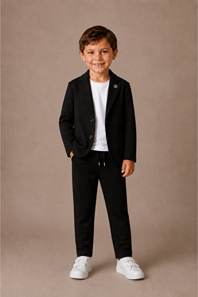 Atlas Kids Boys' Unlined Blazer Suit Set of 4 - Wedding Graduation Special Oc...