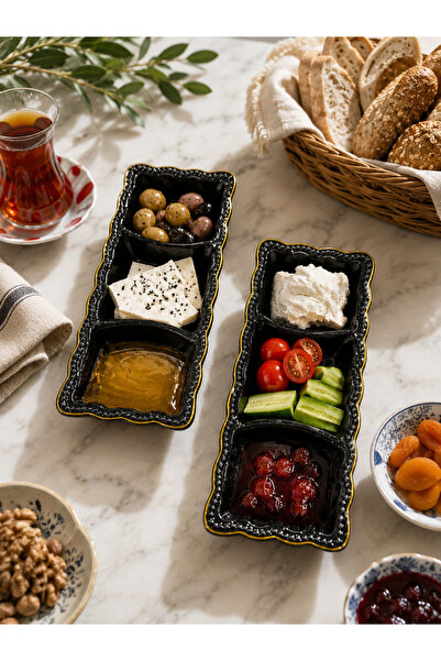 Hilamingo Home 2 Adet 3 Bölmeli İnci Çerezlik
