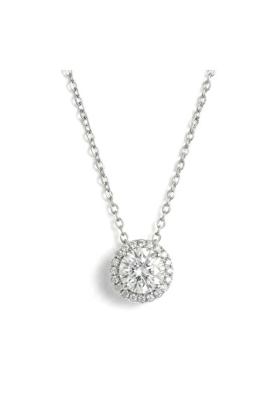 Raizel Silver necklace with 1CT moissanite stone, Delicate Glow