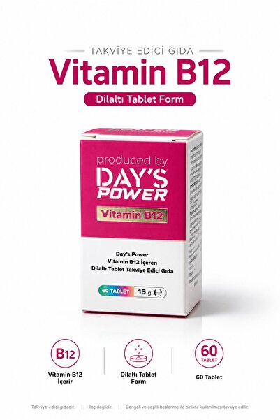 DAYS Day’S Power Vitamin B12 Sublingual Tablets 60 Tablets – Food Supplement