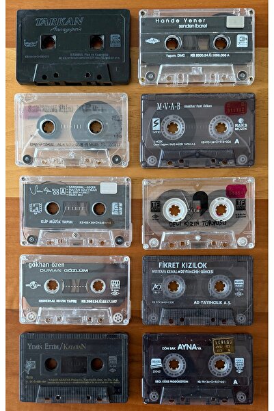 Kamel Müzik 10 turkish pop cassettes (no cardboard box, only cassettes, the c...