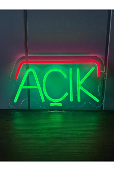 Poznan Lighting Açık Neon LED Tabela Işıklı Vitrin ve İşletme Kapı Tabelası
