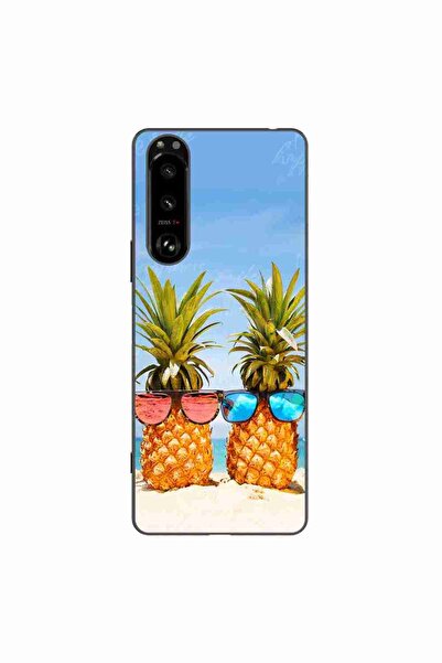 OEM Husa compatibila cu Sony Xperia 5 III Silicon Gel Tpu Model Beach Pinneaples