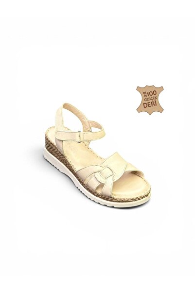 İYİSİNDEN SHOES Genuine Leather Women's Orthopedic Sandals Lightweight Stitch...