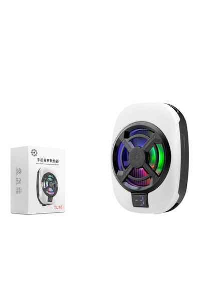 HADRON TL16 Manyetik Telefon Soğutucu Fan RGB Isı Göstergeli Beyaz