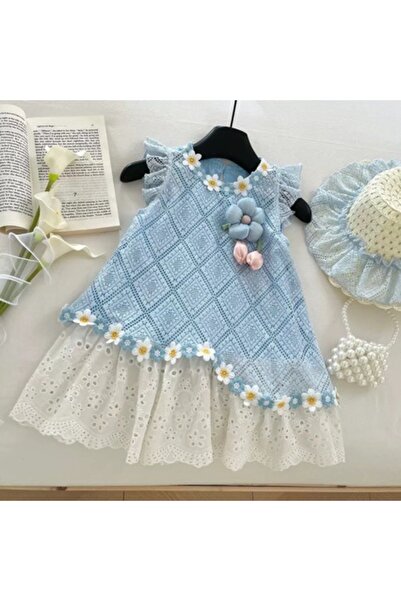 nannie Rochie de fete Amalia din tul albastru - 18-24 luni