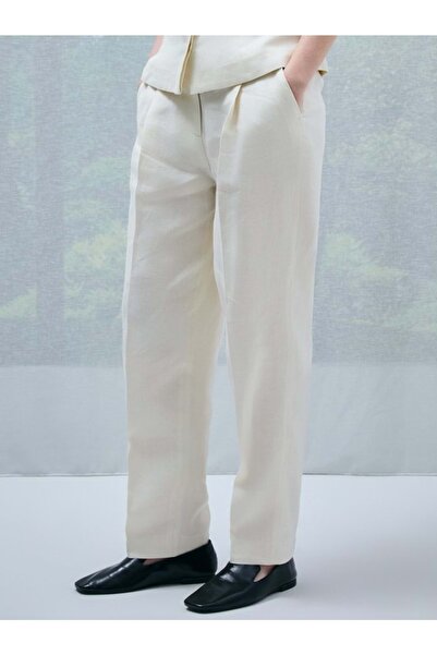 Lufian 121190033 Seam Jogger Pantolon Kadın Pantolon EKRU