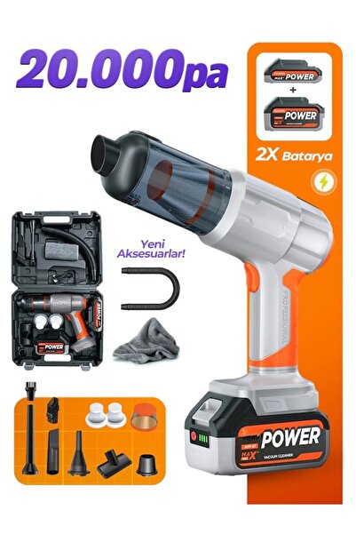 HİBOTEKNO Metal Ön Filtre ve HEPA FİLTRELİ 20.000PA Şarjlı Araç Süpürgesi ve ...