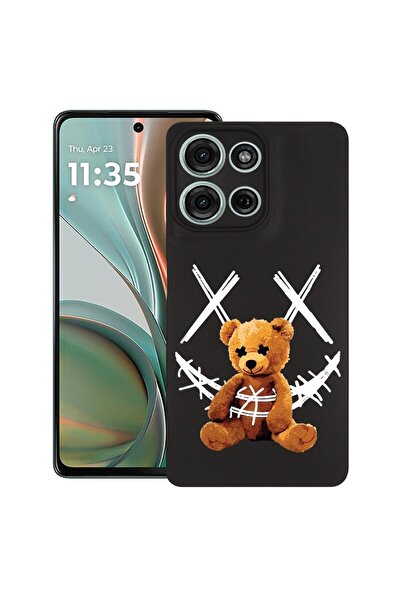 bestcase Калъф за Motorola Moto G75, Усмивка на плюшено мече, Тънък силиконов...