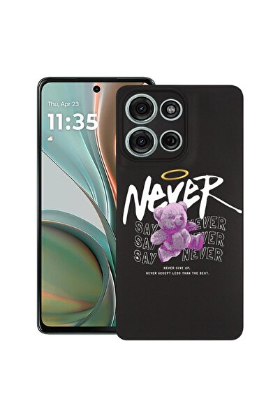 bestcase Калъф за Motorola Moto G15, Мече - никога не казвай не, Тънък силико...
