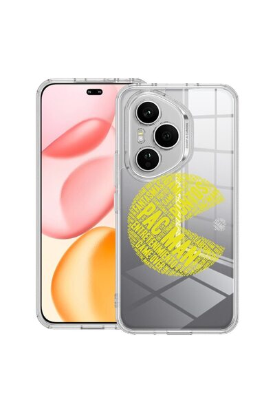 bestcase ¬Æ Clear Silicone Case for Honor 400 Pro, Calligraphy PacMan, 203642...