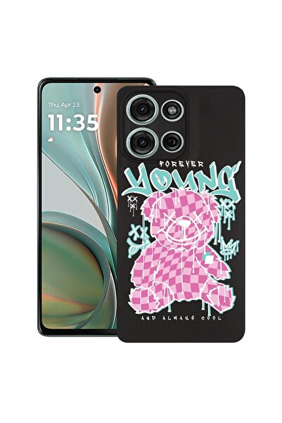 bestcase Калъф за Motorola Moto G15, Мече Вечно младо, Тънък силиконов 0.8ММ,...