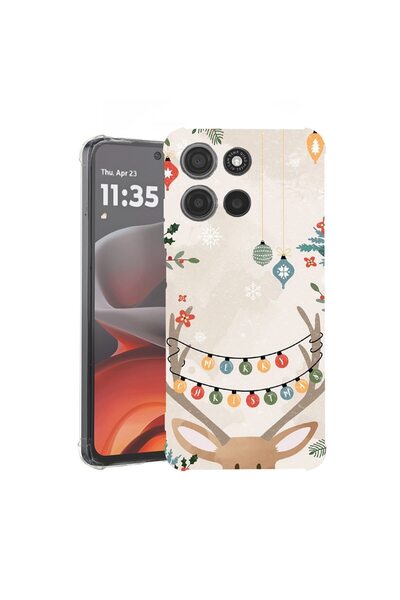 bestcase ¬Æ Husa pentru Motorola Moto G15, Anti Shock 1.5MM, Xmas Reindeer, P...