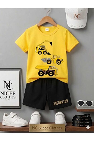 NC Nicee Clothes Tricou și pantaloni scurți de vară pentru copii, unisex (imp...